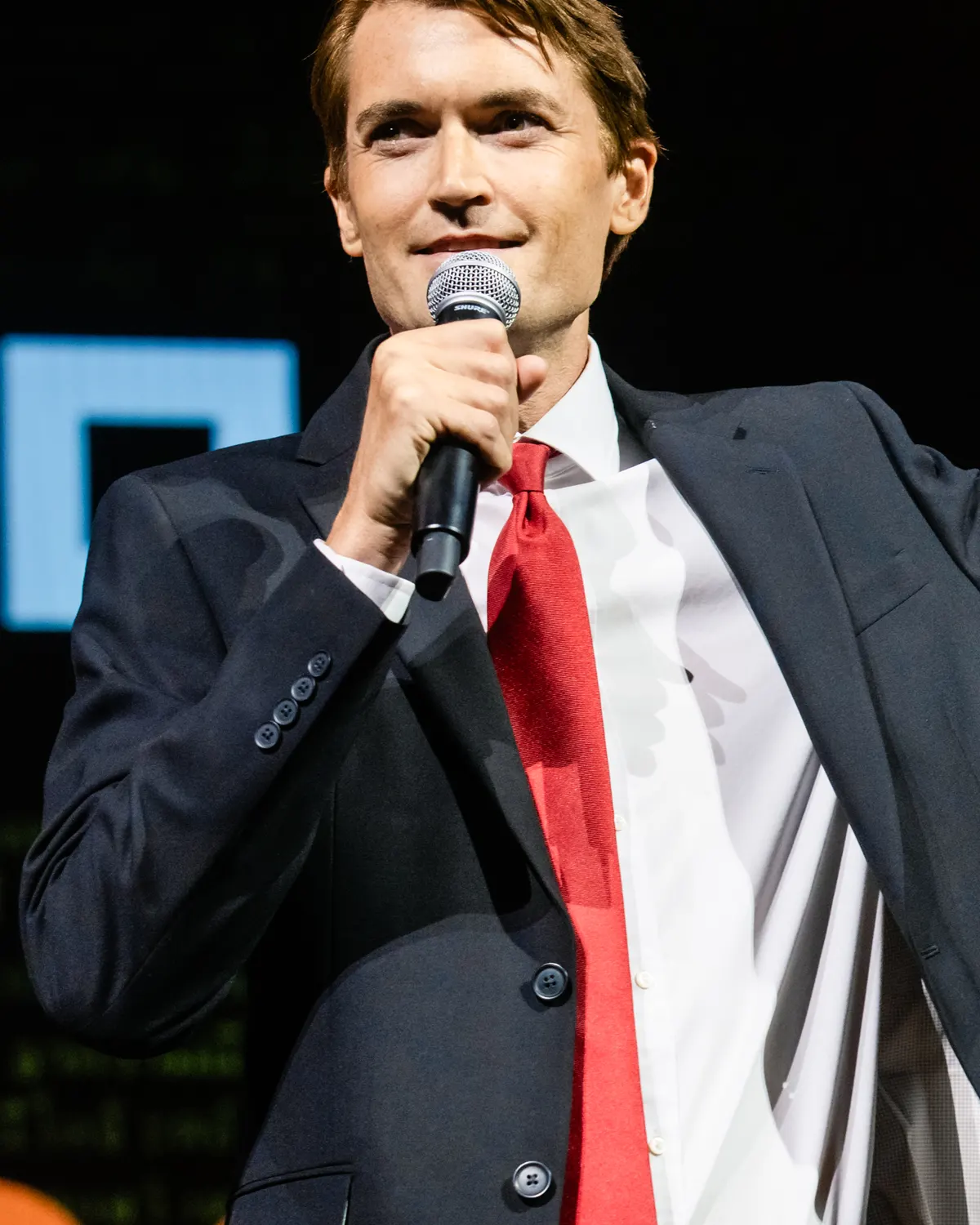 Ross Ulbricht speaking at the Bitcoin conference